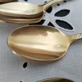 Golden teaspoons, vintage 70s