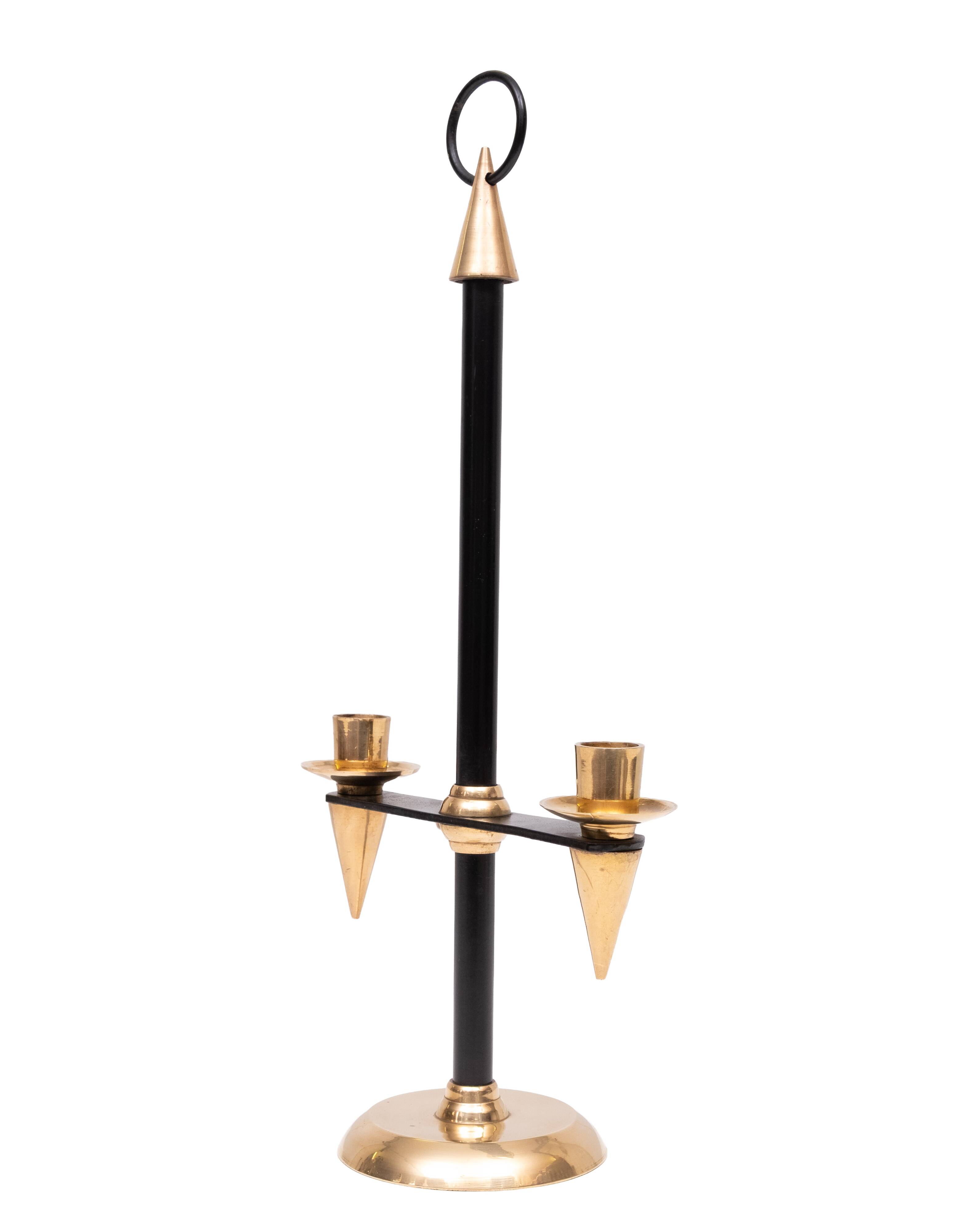 1940s Italian Brass candle stick holder
