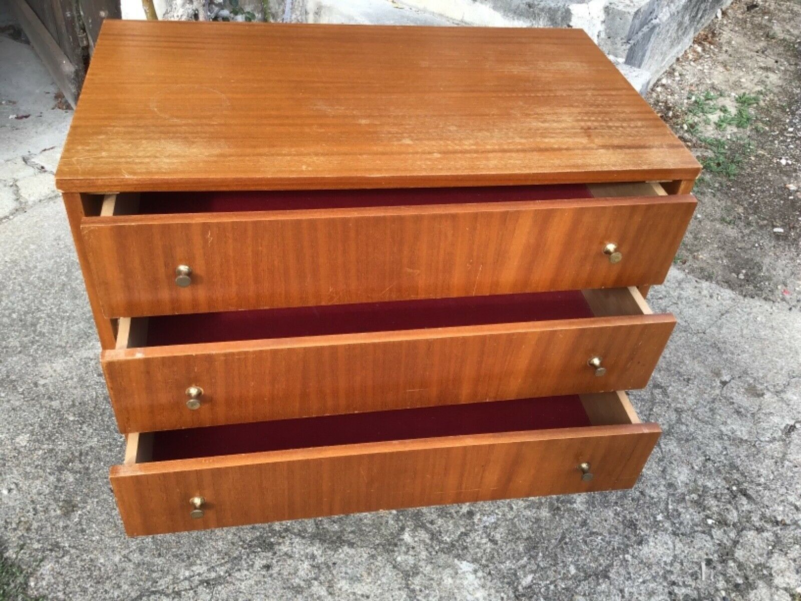 Scandinavian design commodity in vintage teak 1970