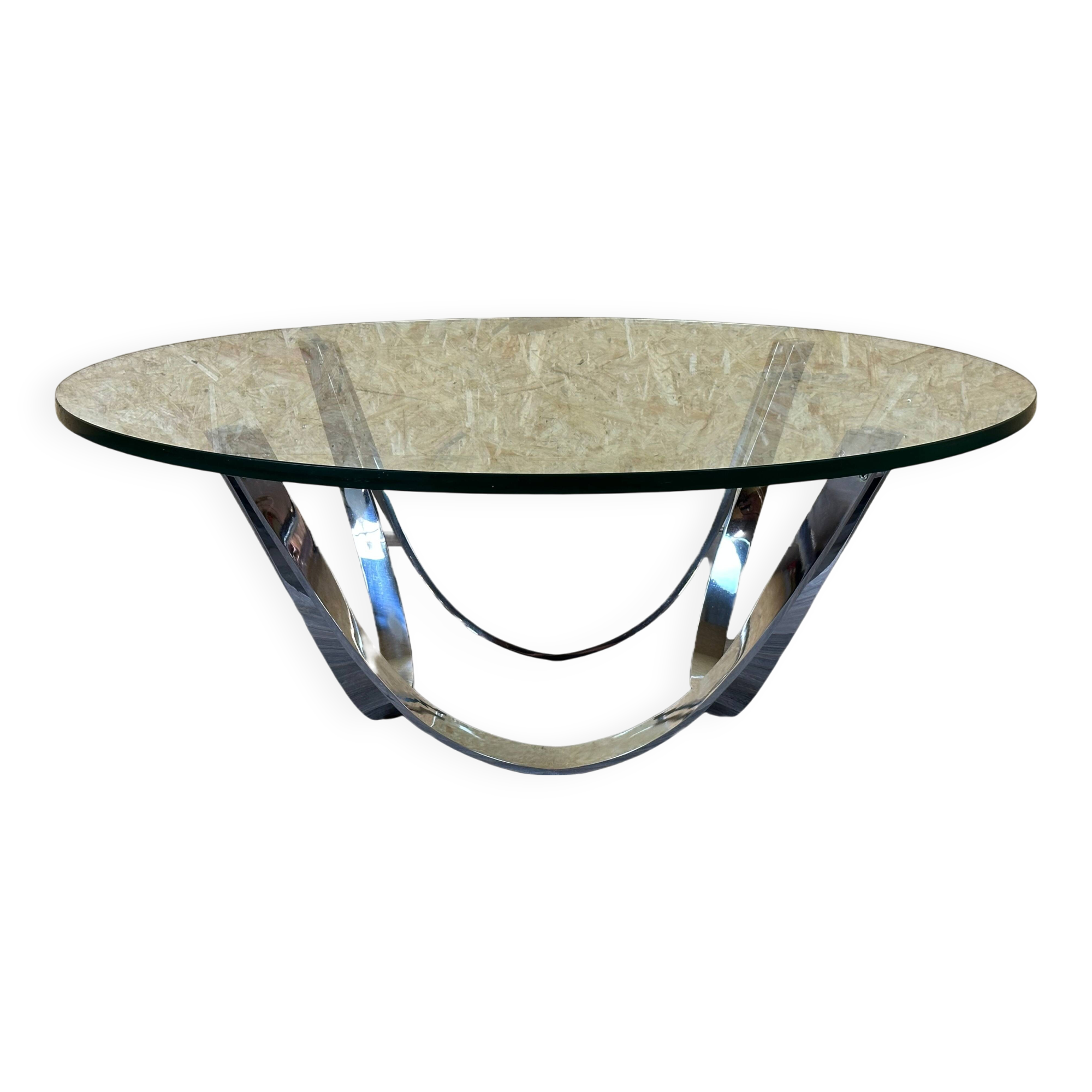 60s 70s coffee table glass table by Werner Lindner for Bacher Space Age