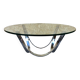 60s 70s coffee table glass table by Werner Lindner for Bacher Space Age