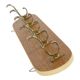 Vintage Rockabilly Coat Rack, 1950s Design, Wood Veneer, Gold