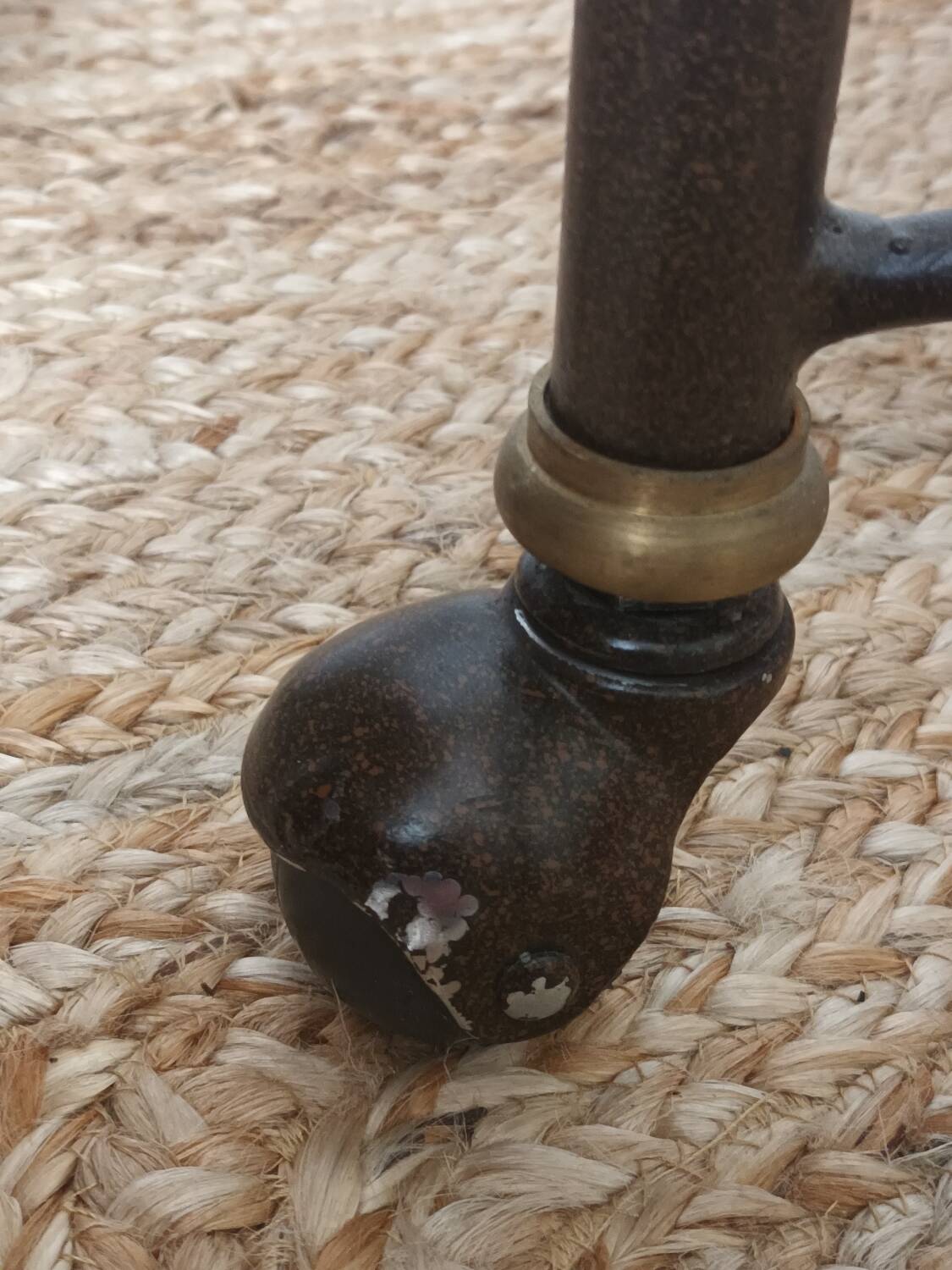 Vintage metal and glass server