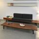 Cansado bench in mahogany by Charlotte Perriand, circa 1962.