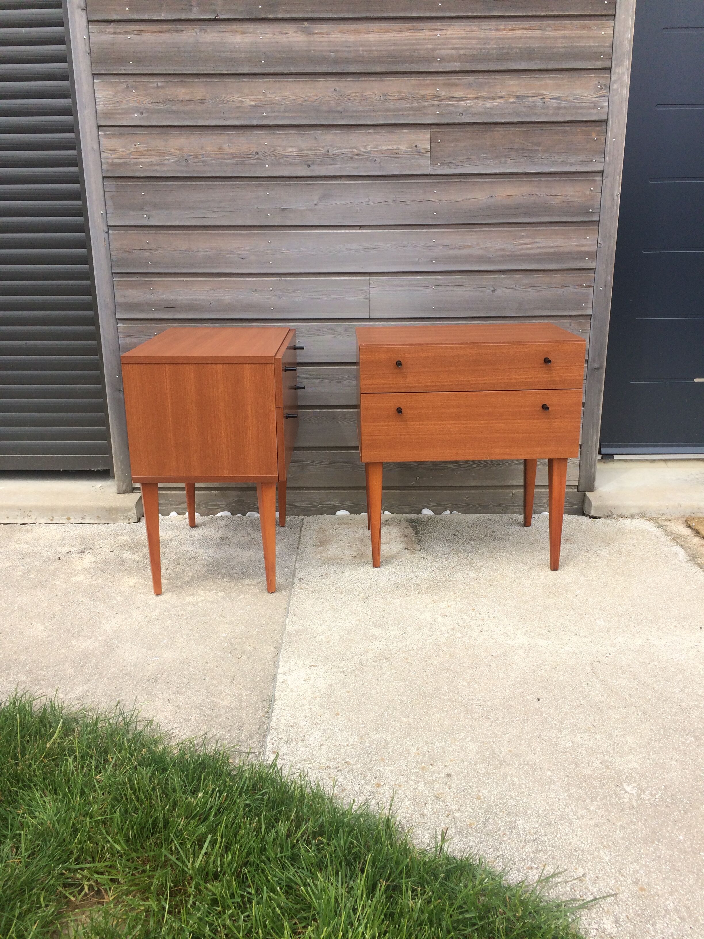 Pair of nightstands vintage of the 1950s