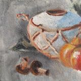French vintage still life, oil on canvas