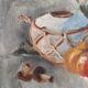 French vintage still life, oil on canvas