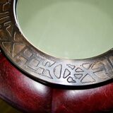 Vintage round copper mirror by marco fugeri 1960