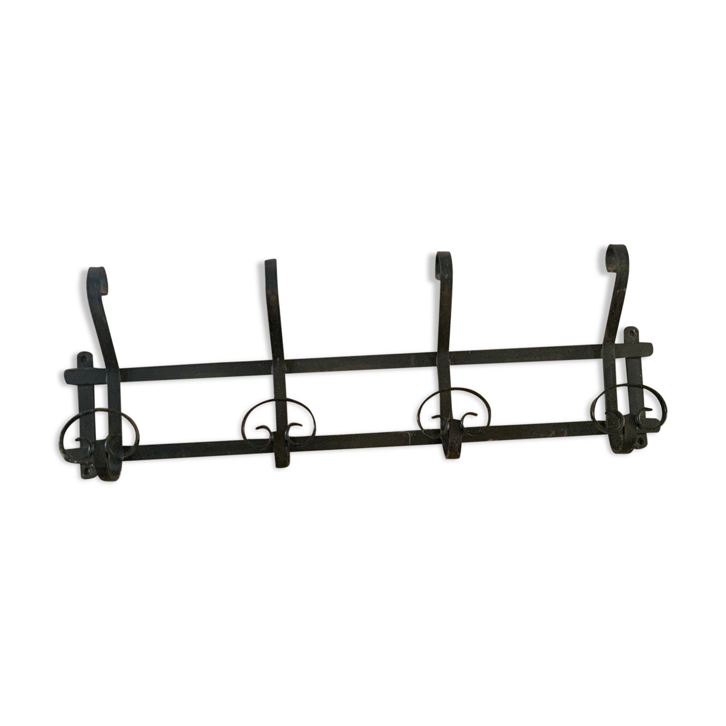 Wrought iron patère 68x 25 cm
