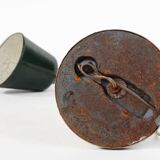 Lampe de bureau industrielle vintage en métal, France vers 1920