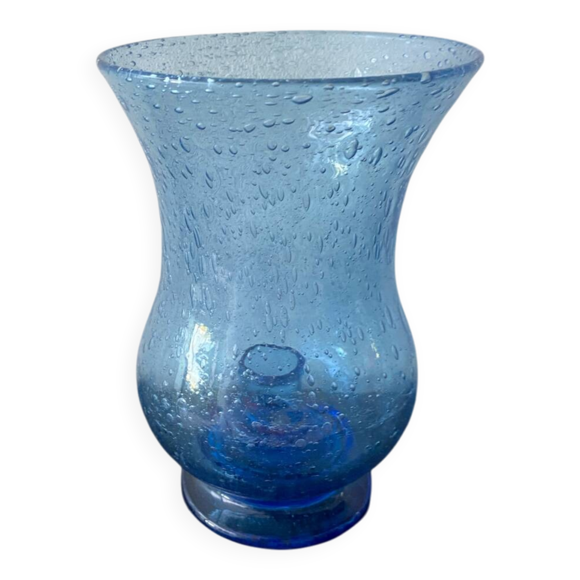 Lavender Blue Glass Tealight Holder