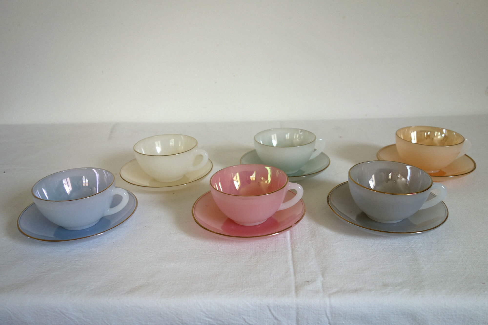 Set of 6 coffee cups model Harlequin, vintage Arcopal