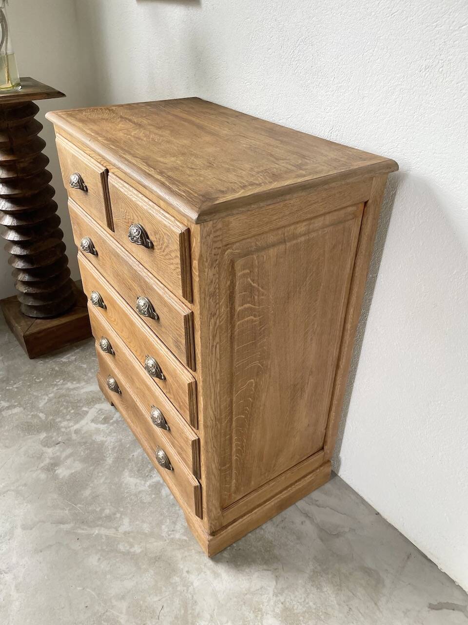 1950 oak chiffonier chest of drawers