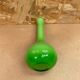 Old Vase Soliflore MURANO Multilayer Glass Green & White Vintage #B092