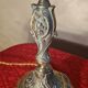 bronze lamp in Rococo style with yellow-green opaline ball, superb, electrical works fine