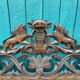 Carved wooden mirror, 19th century vintage.
