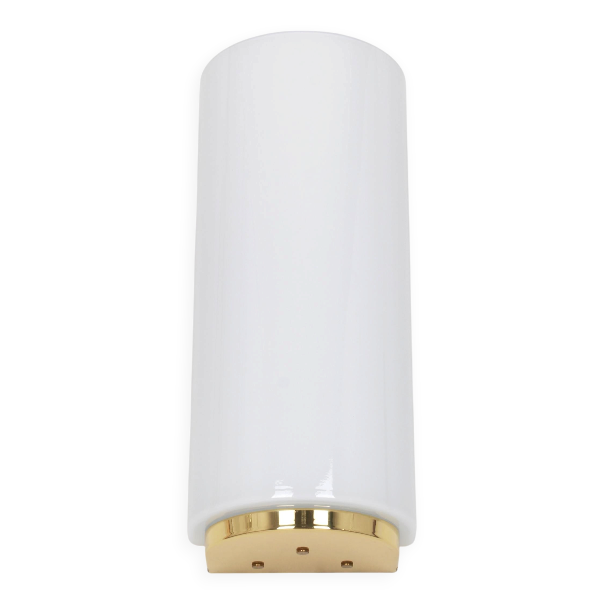 Opal glass wall light designed by Limburg, Germany.