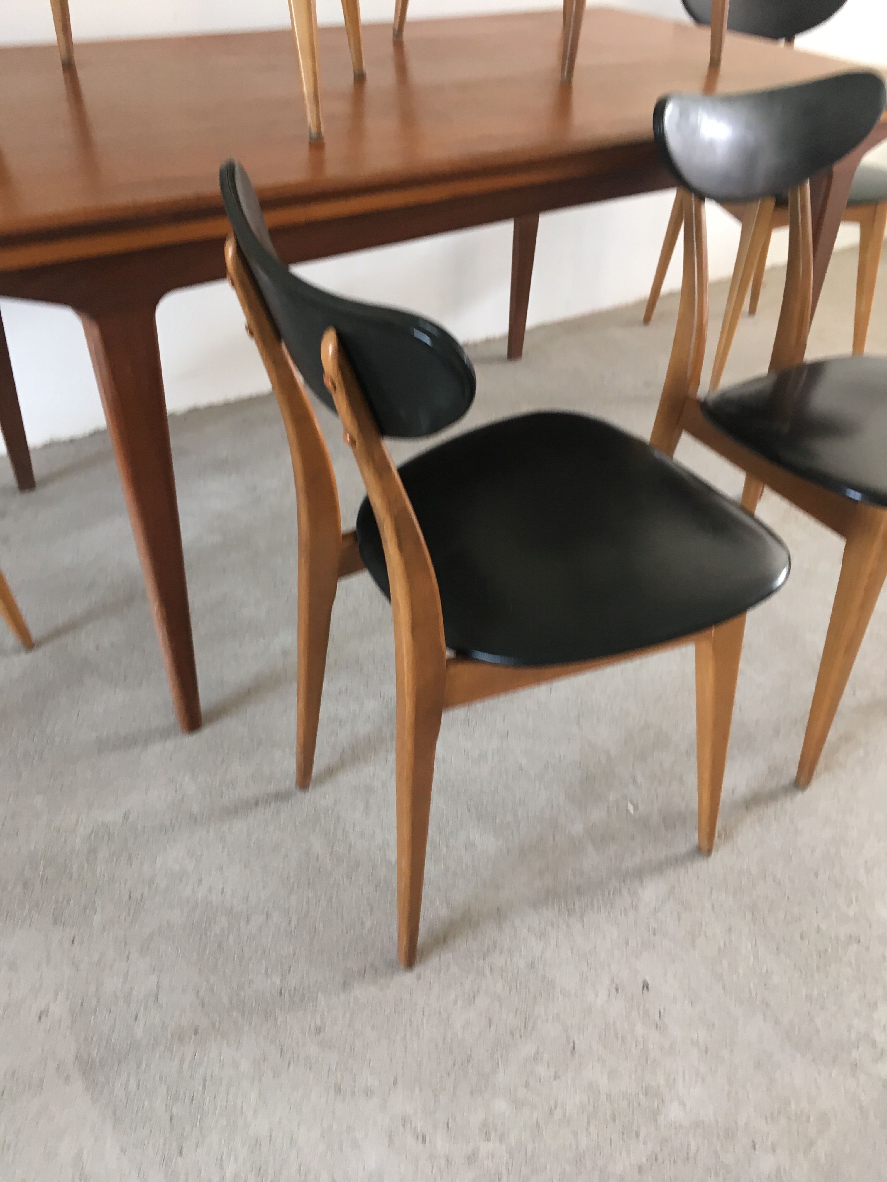 Scandinavian teak and imitation set