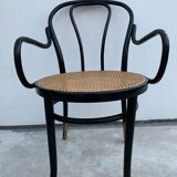 Tuna chair model 1018 in black curved wood and canning 1930