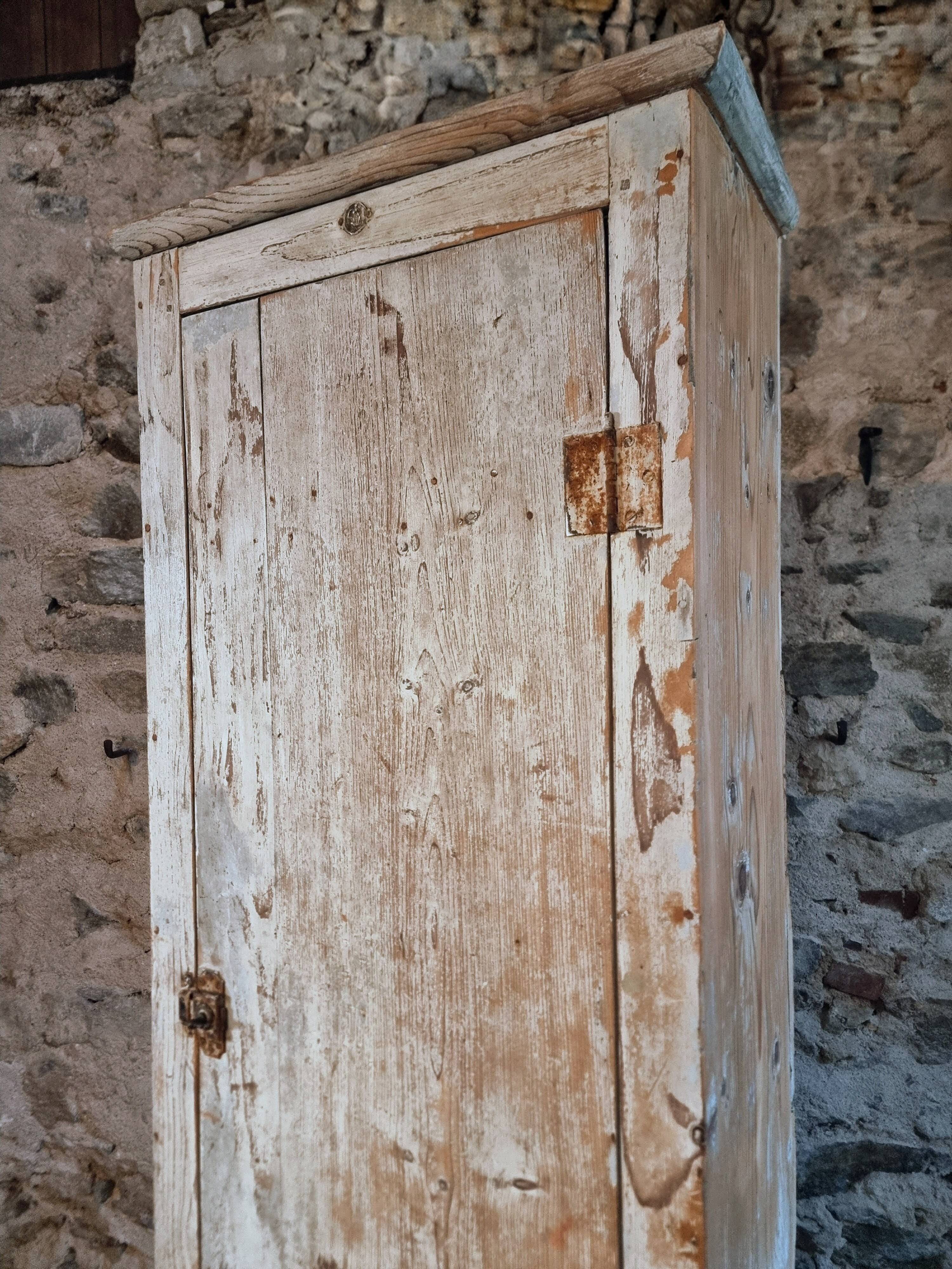 Antique French workshop cupboard – 1900-1920 – Narrow bonnetière