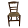 Wooden chair with straw seat