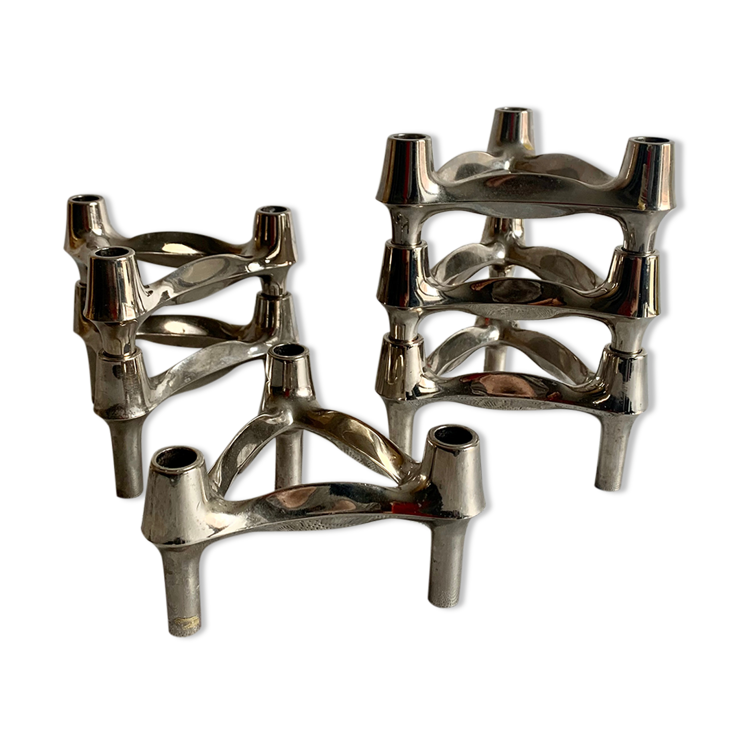 Candleholders by Fritz Nagel for BMF, 1960s, set of 6