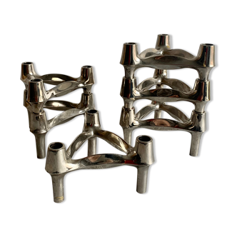 Candleholders by Fritz Nagel for BMF, 1960s, set of 6