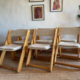 Six pine chairs in the 1970s