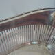 FD monogram silver metal bread basket