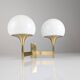 Italian Brass and Opaline Wall Sconce Sciolari, 1960s