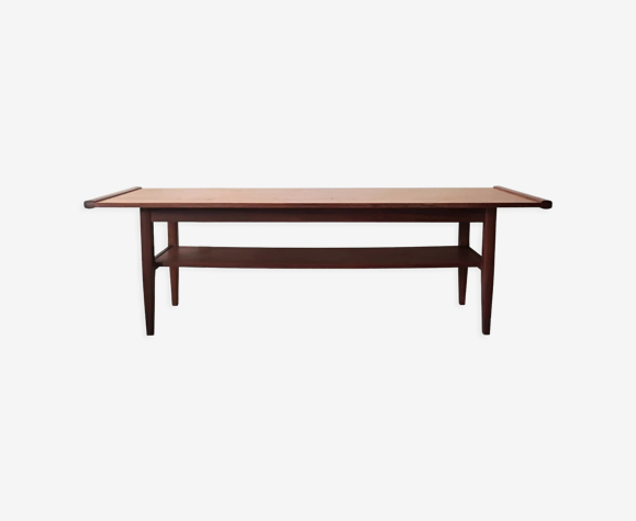Table basse en bois de teck scandinave, 1960