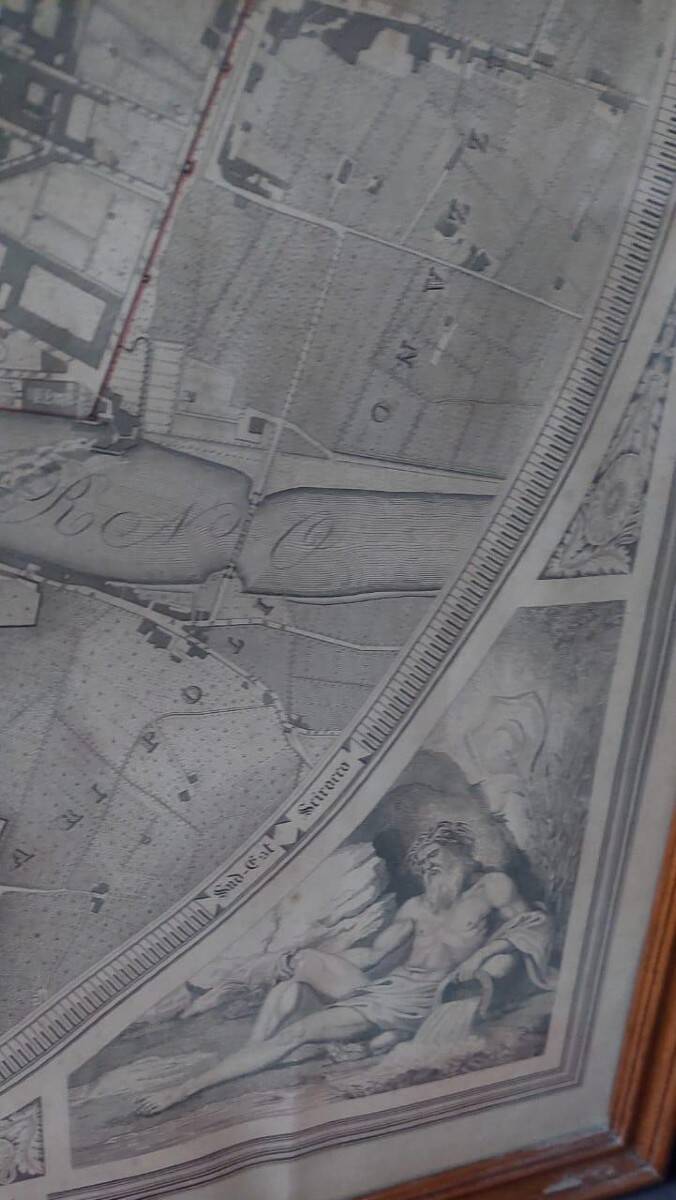 Large geometric map of the city of Florence, 1843