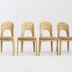 Chaises de salle à manger vintage danoises par Niels Koefoed en chêne massif, 1960s, Set de 4
