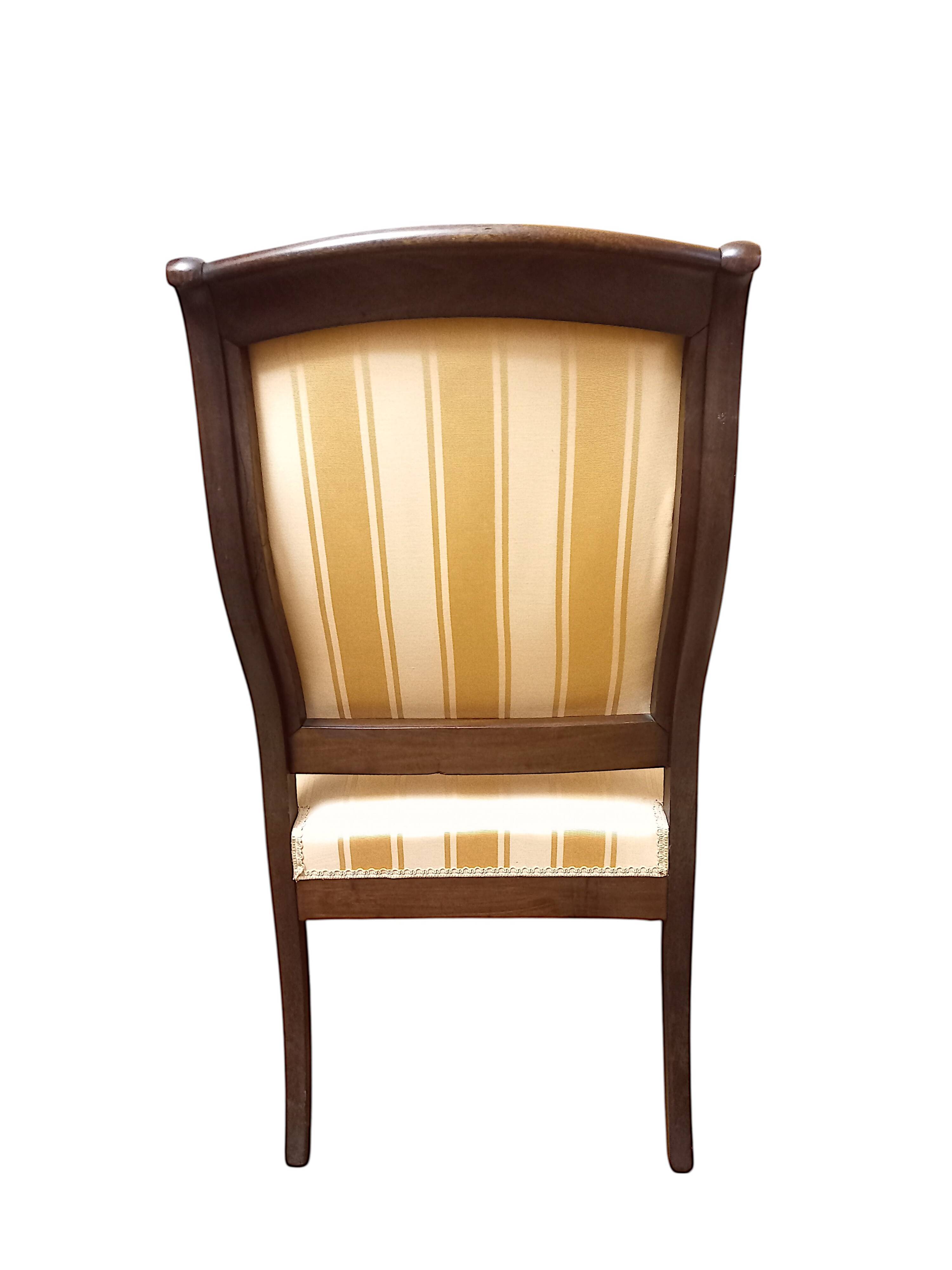 Pair of early 19th century mahogany armchairs