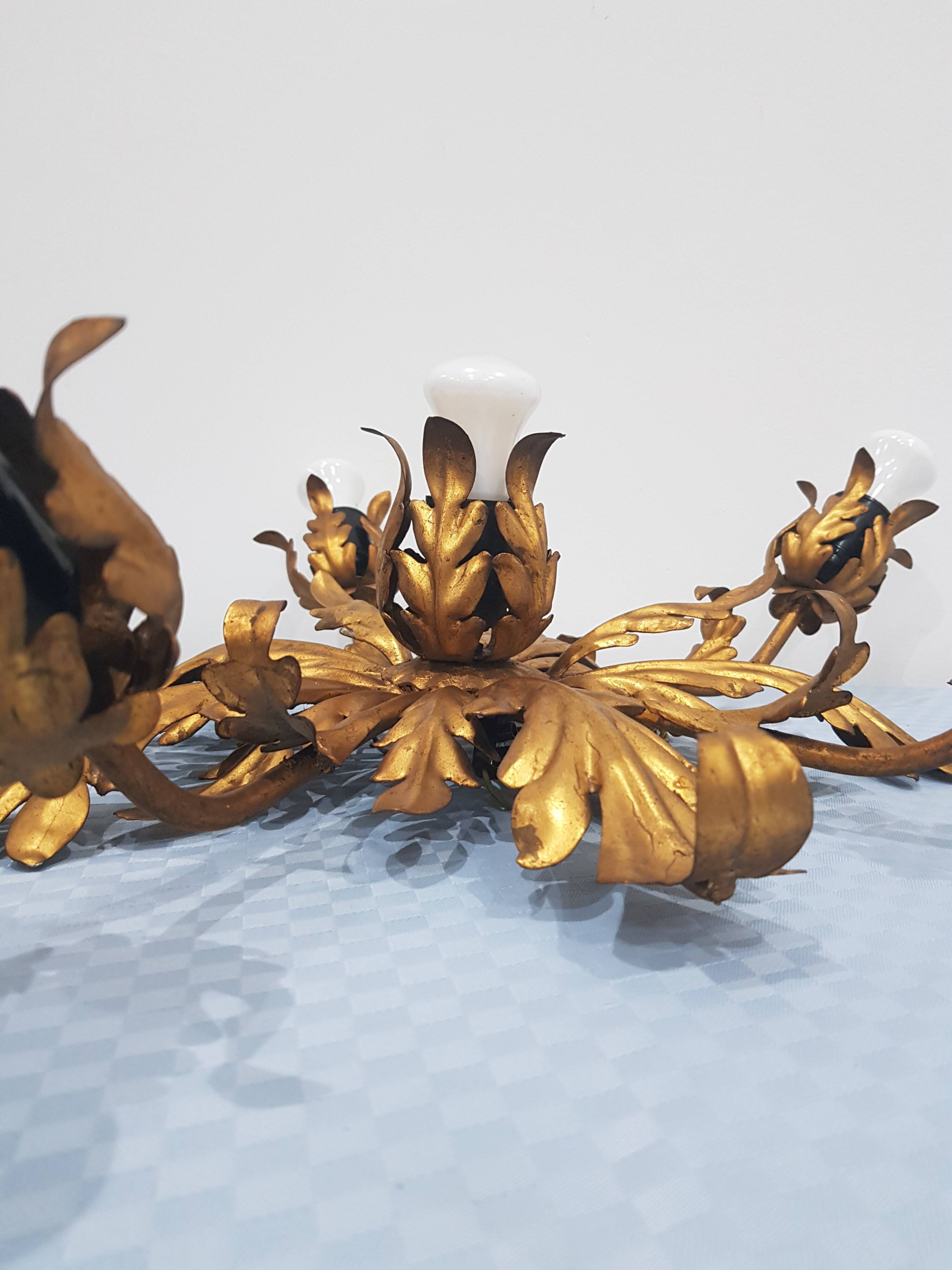 Ceiling lamp, Hans Kogl, Germany, 1960s, Hollywood Regency