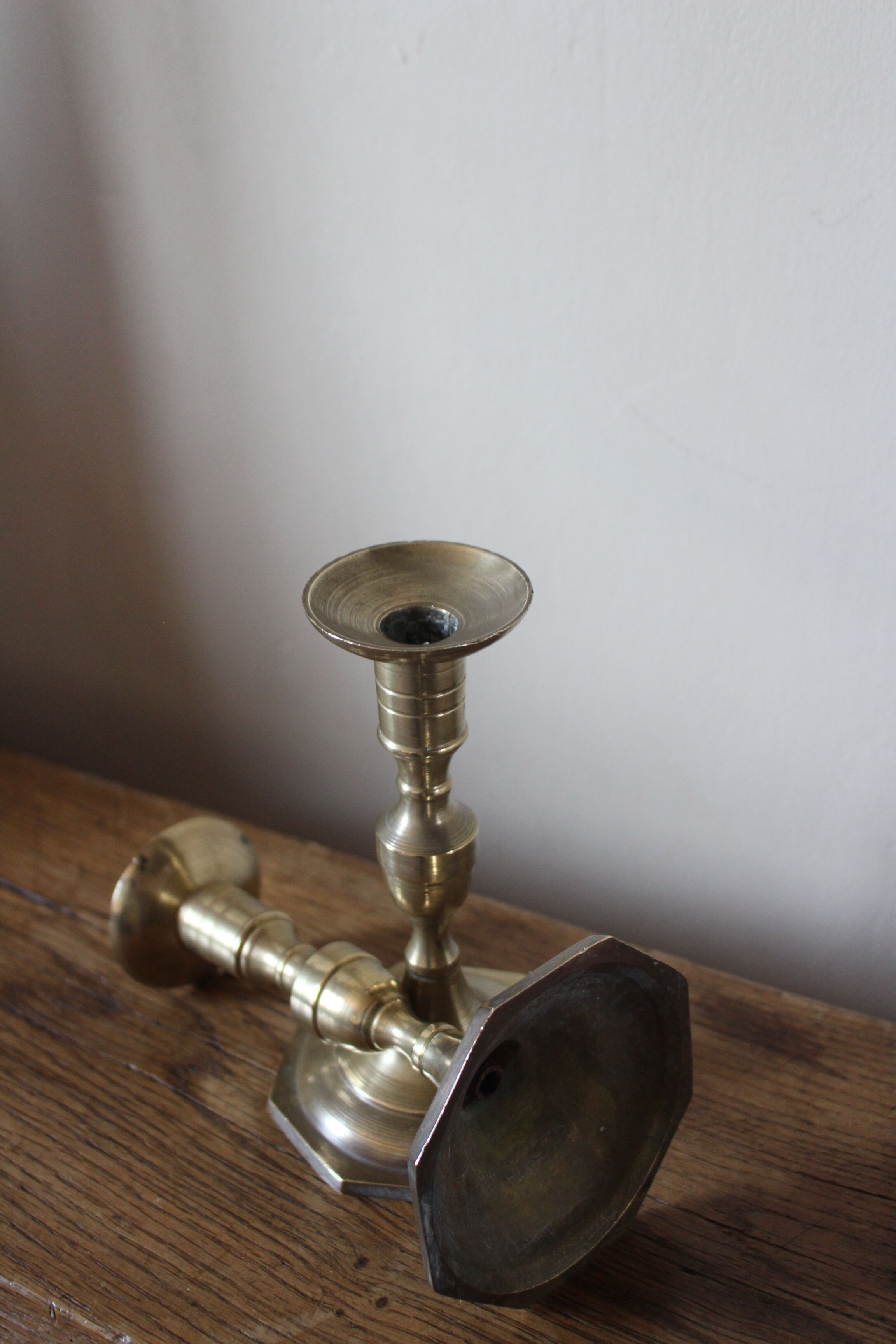 Pair of brass candlesticks