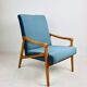 Czech Model Armchair attributed to Jiri Jiroutek in ocean blue, 1970s