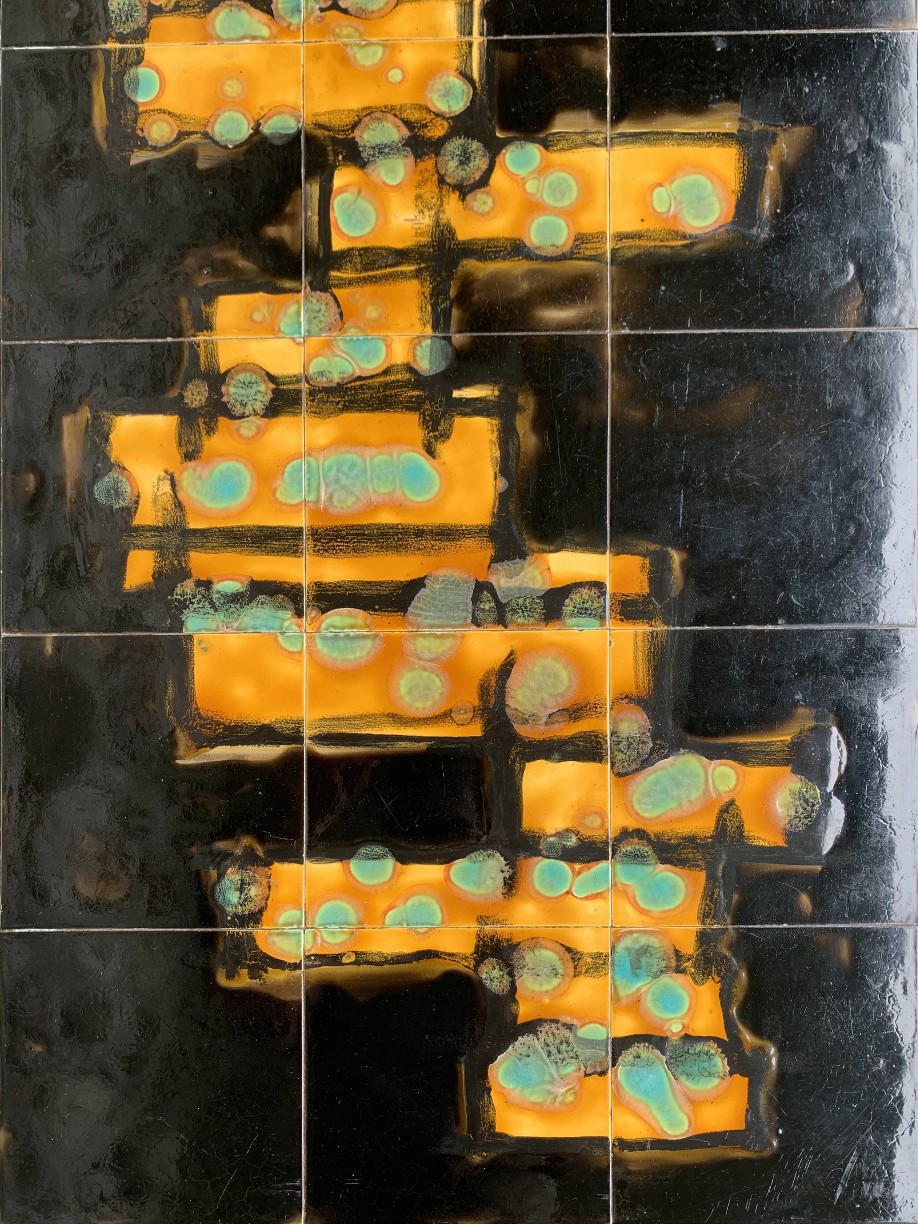 Modernist ceramic coffee table, C. de Savigny, France, 1960s