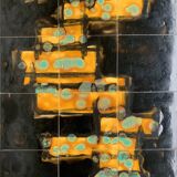 Modernist ceramic coffee table, C. de Savigny, France, 1960s