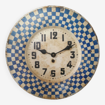 Old checkered wall clock