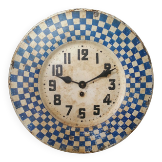 Old checkered wall clock