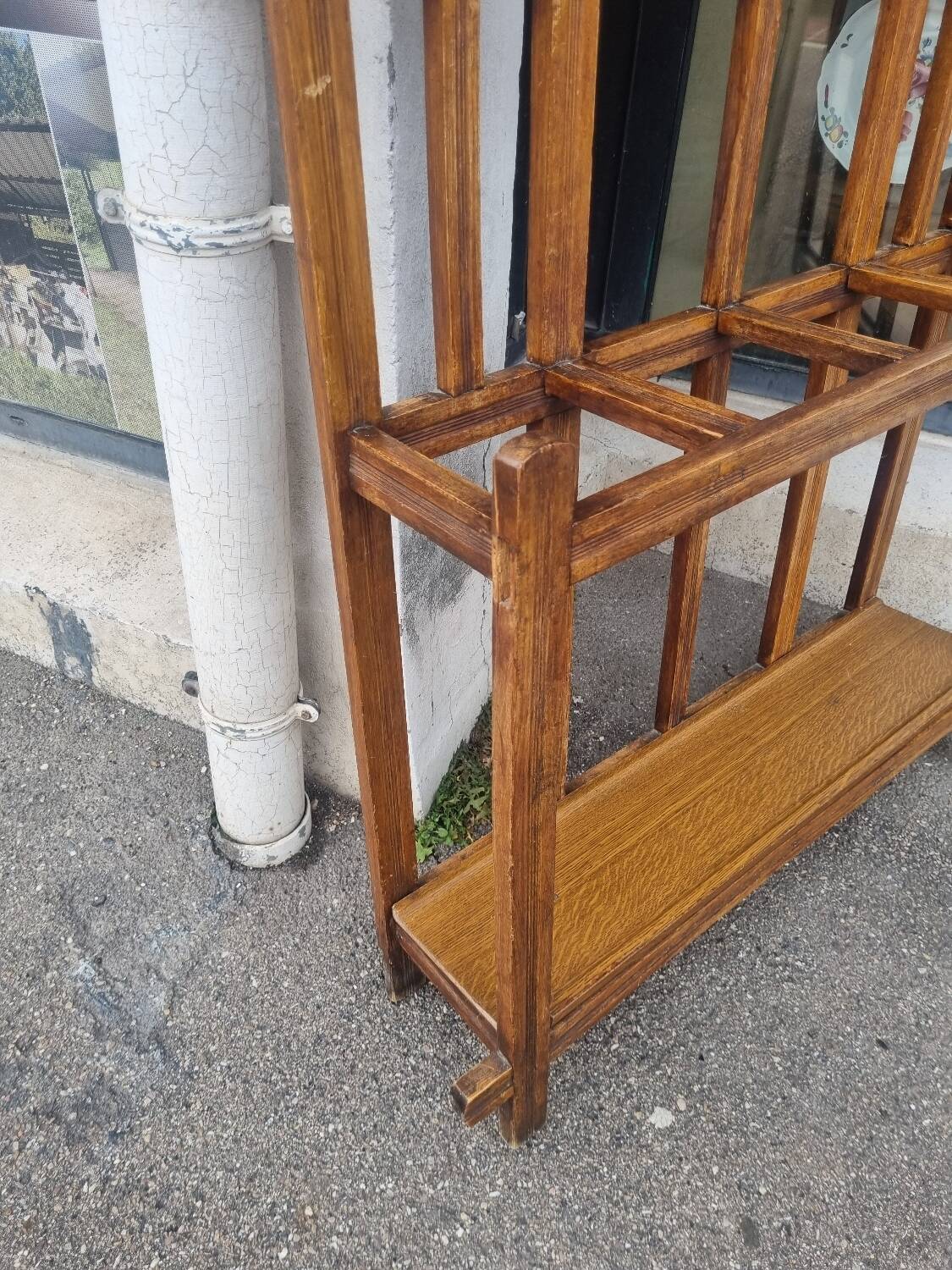 Old vintage coat rack wardrobe