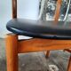 Set of 4 vintage Scandinavian chairs with Skaï seat