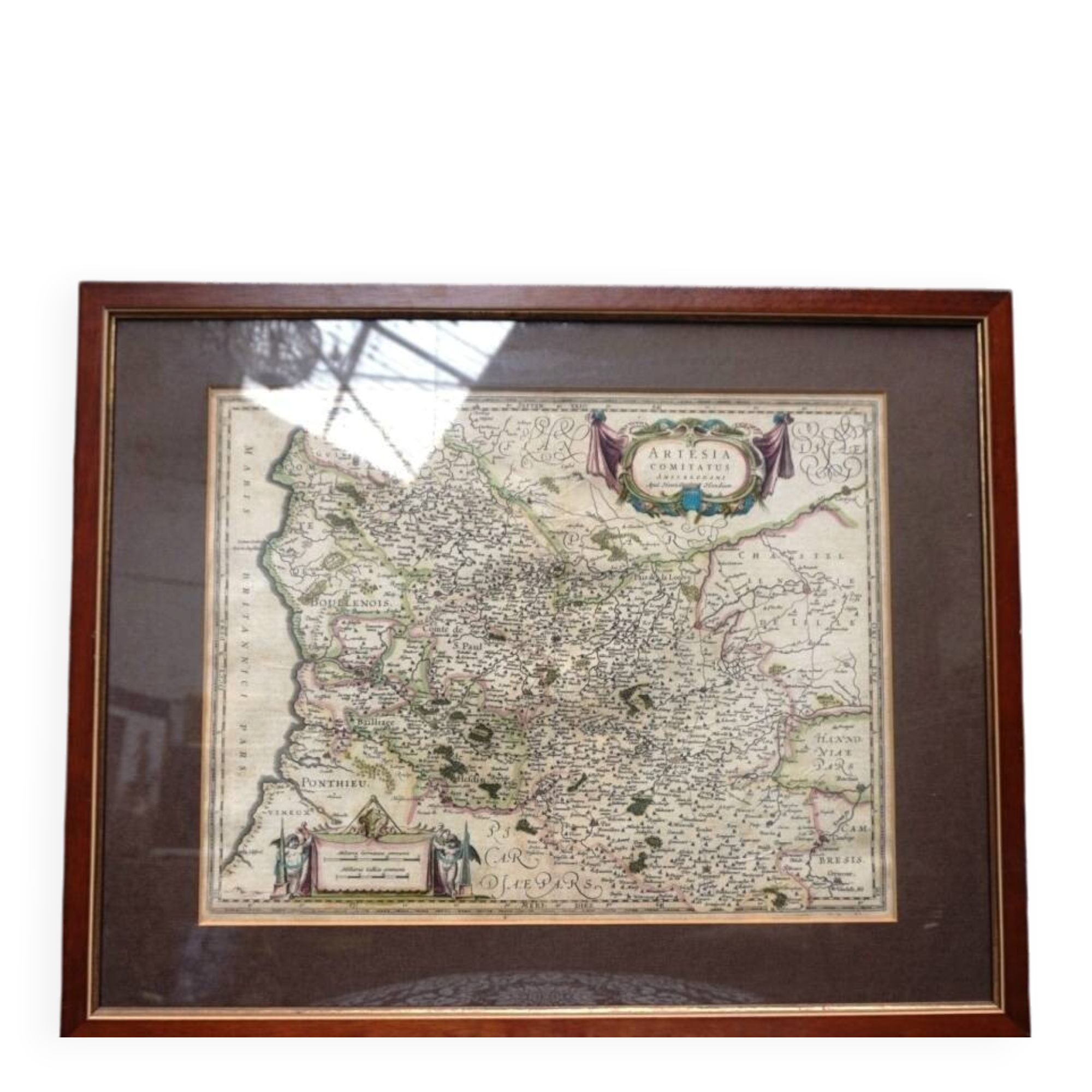 Engraving - old map. Dutch, 18th century.