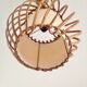 Suspension boule en rotin 1970