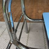 Steplady stepladder formica sky blue, 60/70s