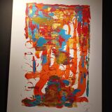 Abstract painting by decorator Erik Huet Alvarez