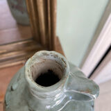 Signed ceramic bottle vase, cherry blossoms, 70s