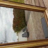 Antique gilded wood wall mirror