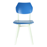 Chair in blue & white by ton, czechoslovakia 1960s